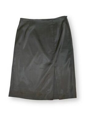 White House Black Market Black Satin Pencil Skirt Size 0